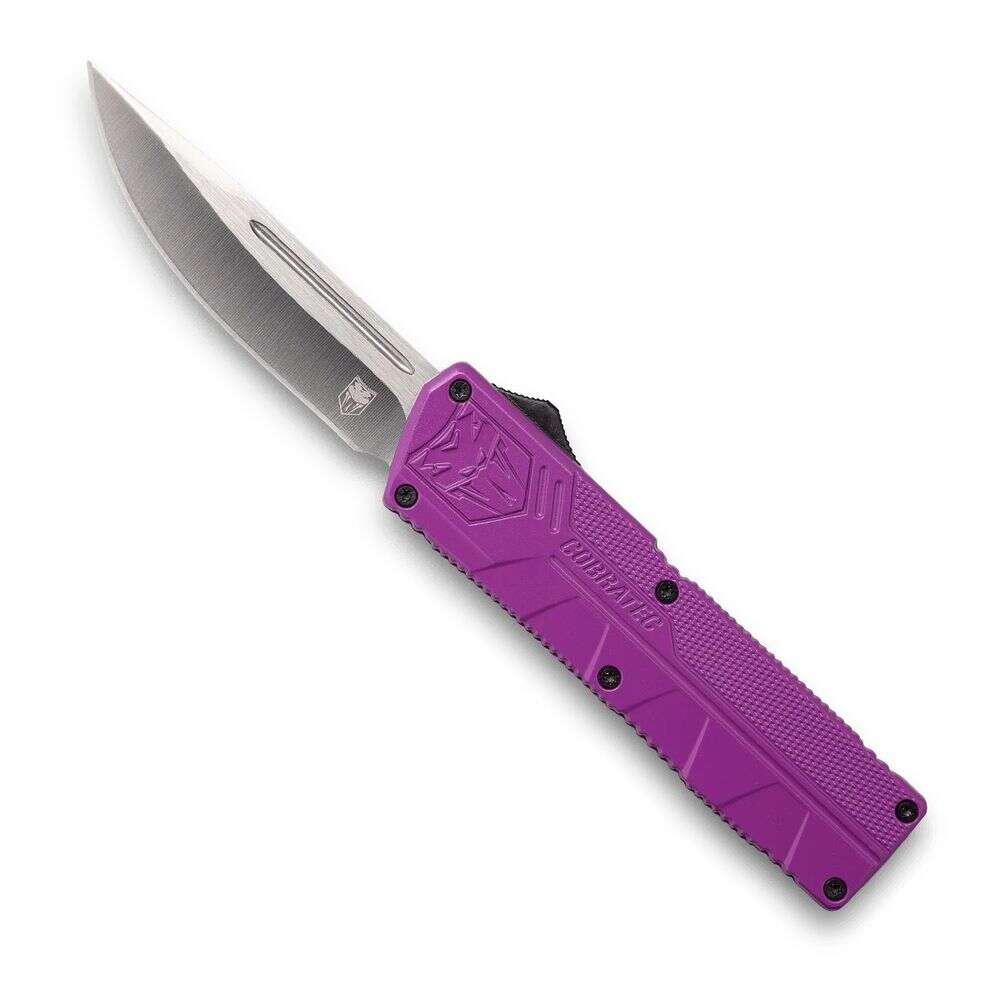 Knives Cobratec Knives 4.50" PURPLE LTWT DROP NOT SERR • Model: 4.50"